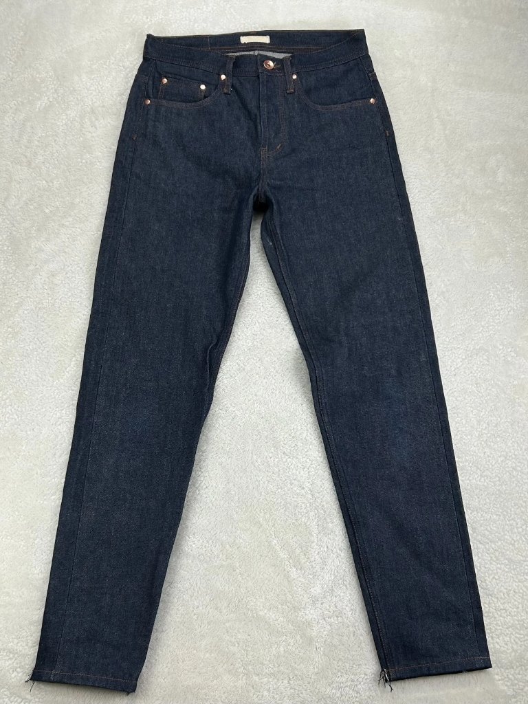 The Unbranded Brand Tapered Jeans Mens 29 Indigo Blue Selvedge Denim Relaxed Fit